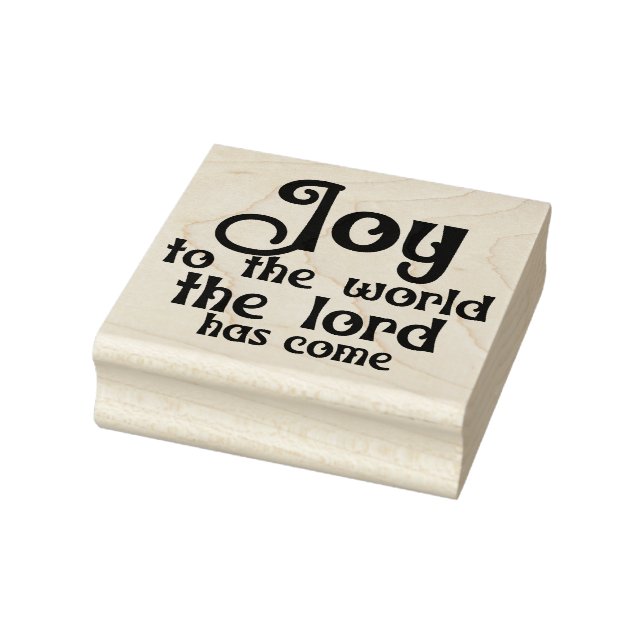 Carimbo De Borracha Joy To The World Christmas Square Wood (Carimbo)