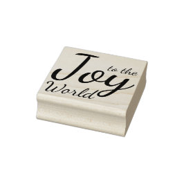 Carimbo De Borracha Joy to the World Wood Stamp