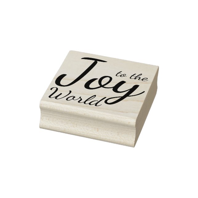 Carimbo De Borracha Joy to the World Wood Stamp (Carimbo)