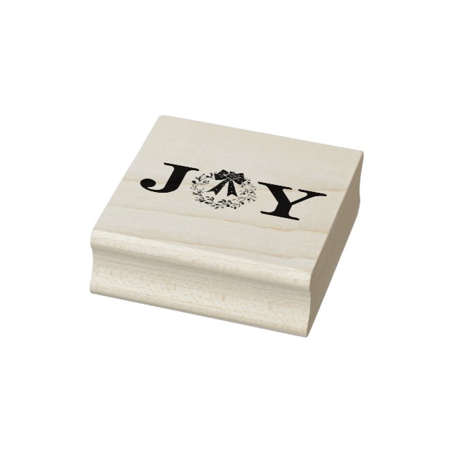 Carimbo De Borracha Joy with Wreath (Carimbo)