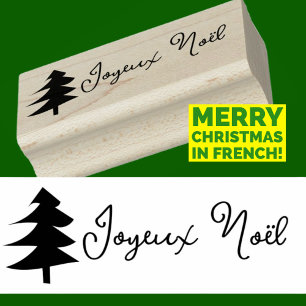 Carimbo De Borracha Joyeux Noël e Tree