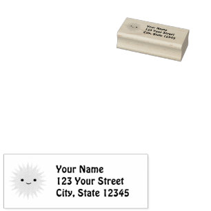 Carimbo De Borracha Kawaii Gelado Sorrindo Sol 