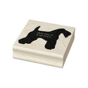 Carimbo De Borracha Kerry Blue Terrier Dog Puppy