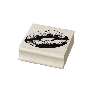 Carimbo De Borracha Kissable Lábios Lipstick