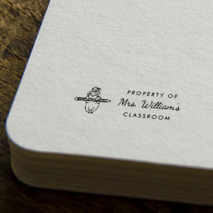 Carimbo De Borracha Lã - Sala de aula do livro de nomes de professores