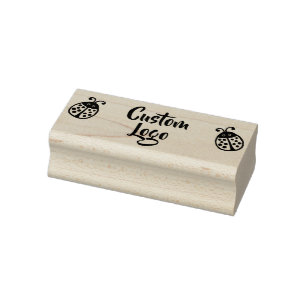 Carimbo de borracha Ladybug do logotipo personaliz