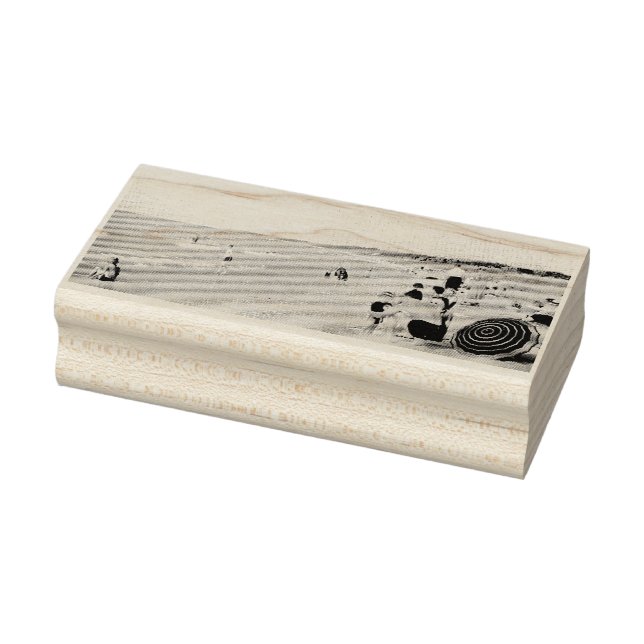 Carimbo De Borracha Lago Michigan Beach Scene Rubber Art Stamp 1940 (Carimbo)