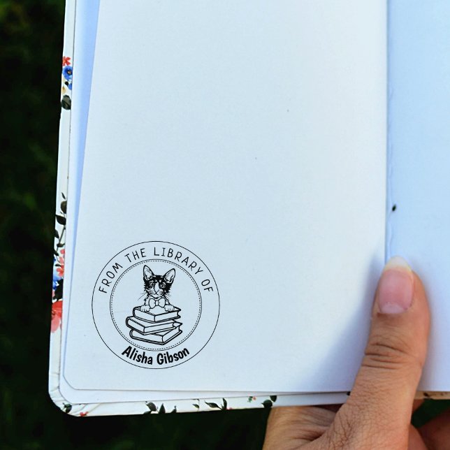 Carimbo De Borracha Laperm Cat, Livro Da Biblioteca De (Criador carregado)