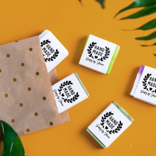 Carimbo De Borracha Laurel Wreath Heart Handmade