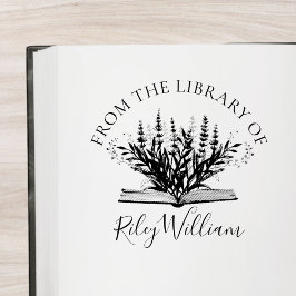 Carimbo De Borracha Lavanda Cresce A Partir Do Livro