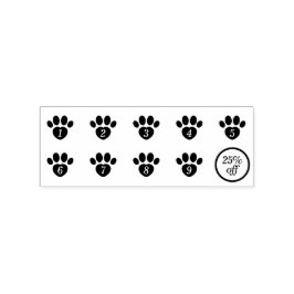 Carimbo De Borracha Lealdade com Desconto Paws para passeador de cães