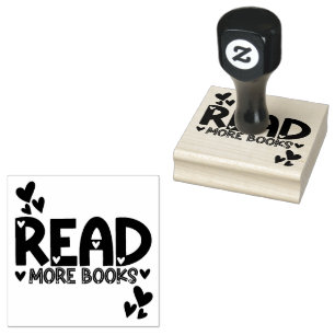 Carimbo De Borracha Lendo Livros Amor