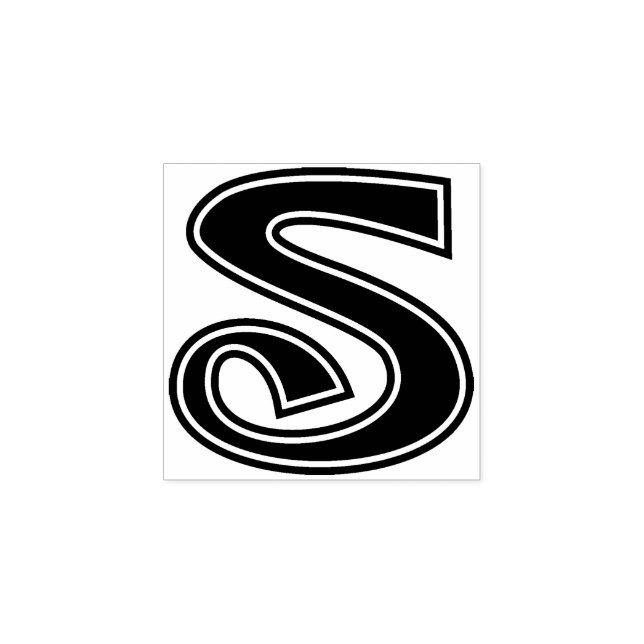 Carimbo De Borracha Letra distintiva "S" (Impressão)