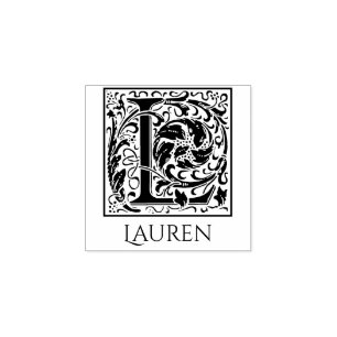 Carimbo De Borracha Letra L Vintage - Primeira Letra Personalizada