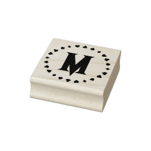 Carimbo De Borracha Letra monograma, Traços de placa Design Ring