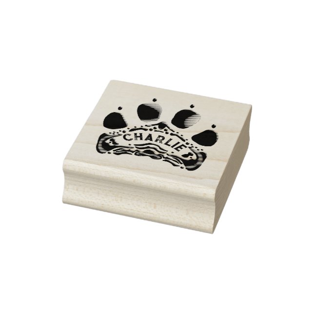 Carimbo De Borracha Letra Paw Print 6-8 (Carimbo)