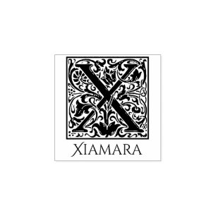 Carimbo De Borracha Letra X Vintage - Primeira Letra com Nome Personal