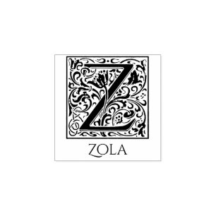 Carimbo De Borracha Letra Z Vintage - Primeira Letra com Nome Personal