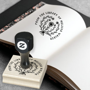 Carimbo De Borracha Linda Margarida Floral CUSTOM Adicione Seu Próprio