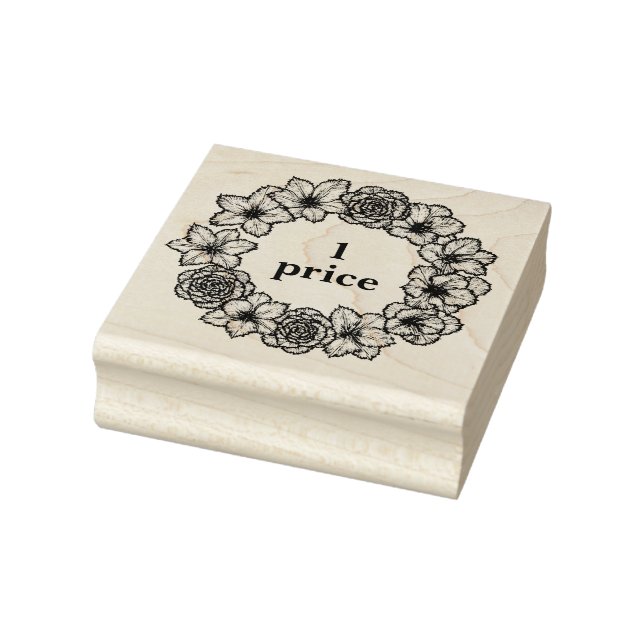 Carimbo De Borracha Lindo floral personalizado  (Carimbo)
