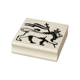 Carimbo De Borracha Lion of Judah - Jah Rastafari reggae Roots Stamp -