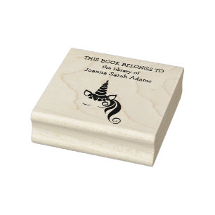 Carimbo De Borracha Livro de Biblioteca de Bonitas Raparigas do Unicór