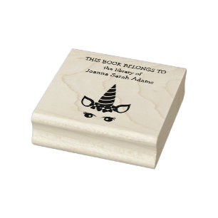 Carimbo De Borracha Livro de Biblioteca de Bonitas Raparigas do Unicór