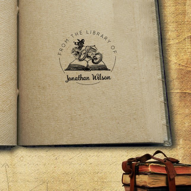 Carimbo De Borracha Livro Horror Da Biblioteca De, (Criador carregado)