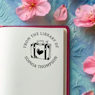 Carimbo De Borracha Livro Personalizado Amor Viajando Bagagem