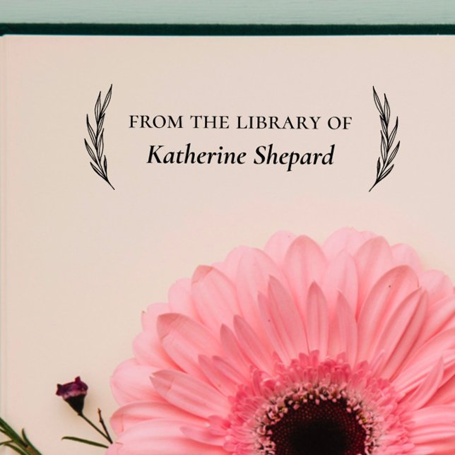 Carimbo De Borracha Livro Personalizado Clássico "Da Biblioteca de" (Criador carregado)