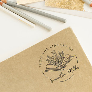 Carimbo De Borracha Livro Personalizado Da Biblioteca De   Livro