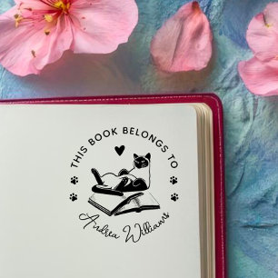 Carimbo De Borracha Livro Personalizado de Passadores de Cat Modernos