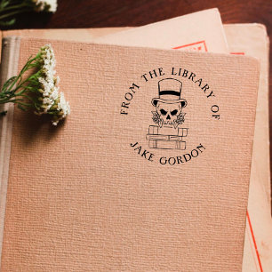 Carimbo De Borracha Livro Personalizado   Na moda Skull Gothic