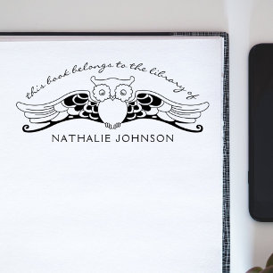 Carimbo De Borracha Livros da Biblioteca de Deco do Owl Elegant