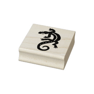 Carimbo De Borracha Lizard Tribal
