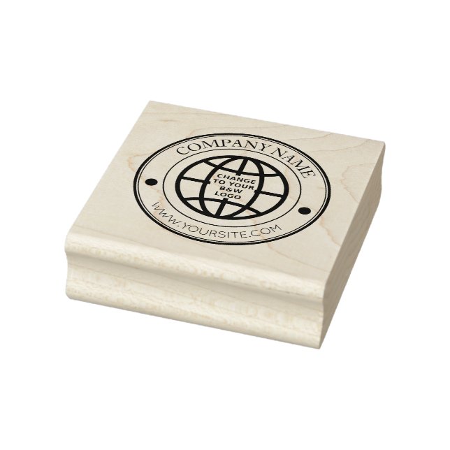 CARIMBO DE BORRACHA LOGO QUADRADO E SLOGAN (Carimbo)