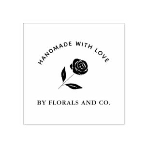 Carimbo De Borracha Logotipo comercial compre de flores feito à mão