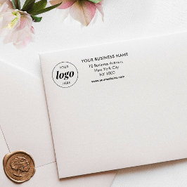 Carimbo De Borracha Logotipo comercial Endereço profissional mínimo