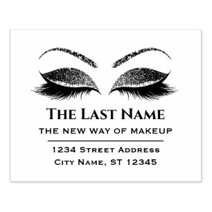Carimbo De Borracha Logotipo comercial Eyelash Makeup Artista Beauty S