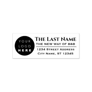 Carimbo De Borracha Logotipo comercial Nome da empresa RSVP Endereço