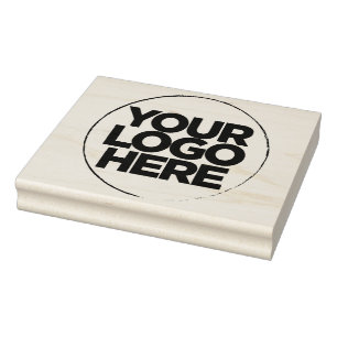 Carimbo De Borracha Logotipo comercial simples Madeira grande