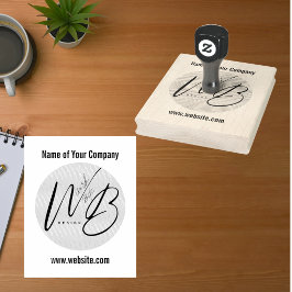 Carimbo De Borracha Logotipo da Empresa Nome Site Borracha Personaliza