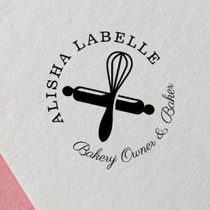 Carimbo De Borracha Logotipo da padaria Mínima de Pino Rolante de Made