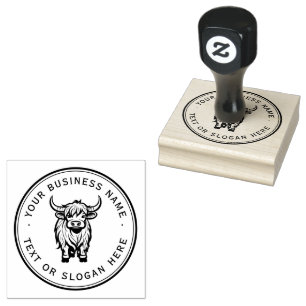 Carimbo De Borracha Logotipo de empresa personalizado da vaca Grande