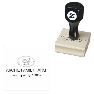 Carimbo De Borracha Logotipo de Fazenda da família Cream Archie de mar