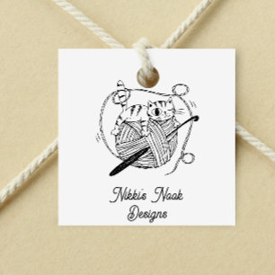 Carimbo De Borracha Logotipo de Gato de Corte (Crochet Crafter Cute) p