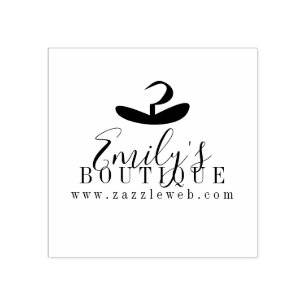 Carimbo De Borracha Logotipo de Roupas da Online Boutique Hanger