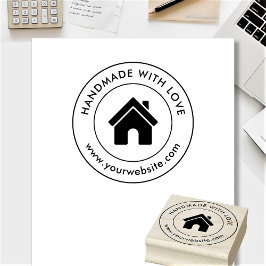 Carimbo De Borracha Logotipo de texto personalizado feito à mão