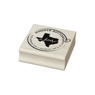 Carimbo De Borracha Logotipo do mapa do Texas Home