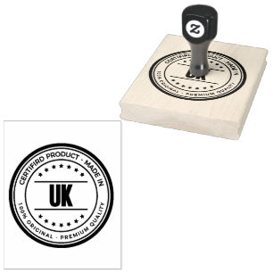 Carimbo De Borracha Logotipo do Reino Unido Impresso Preto Jet Vertica